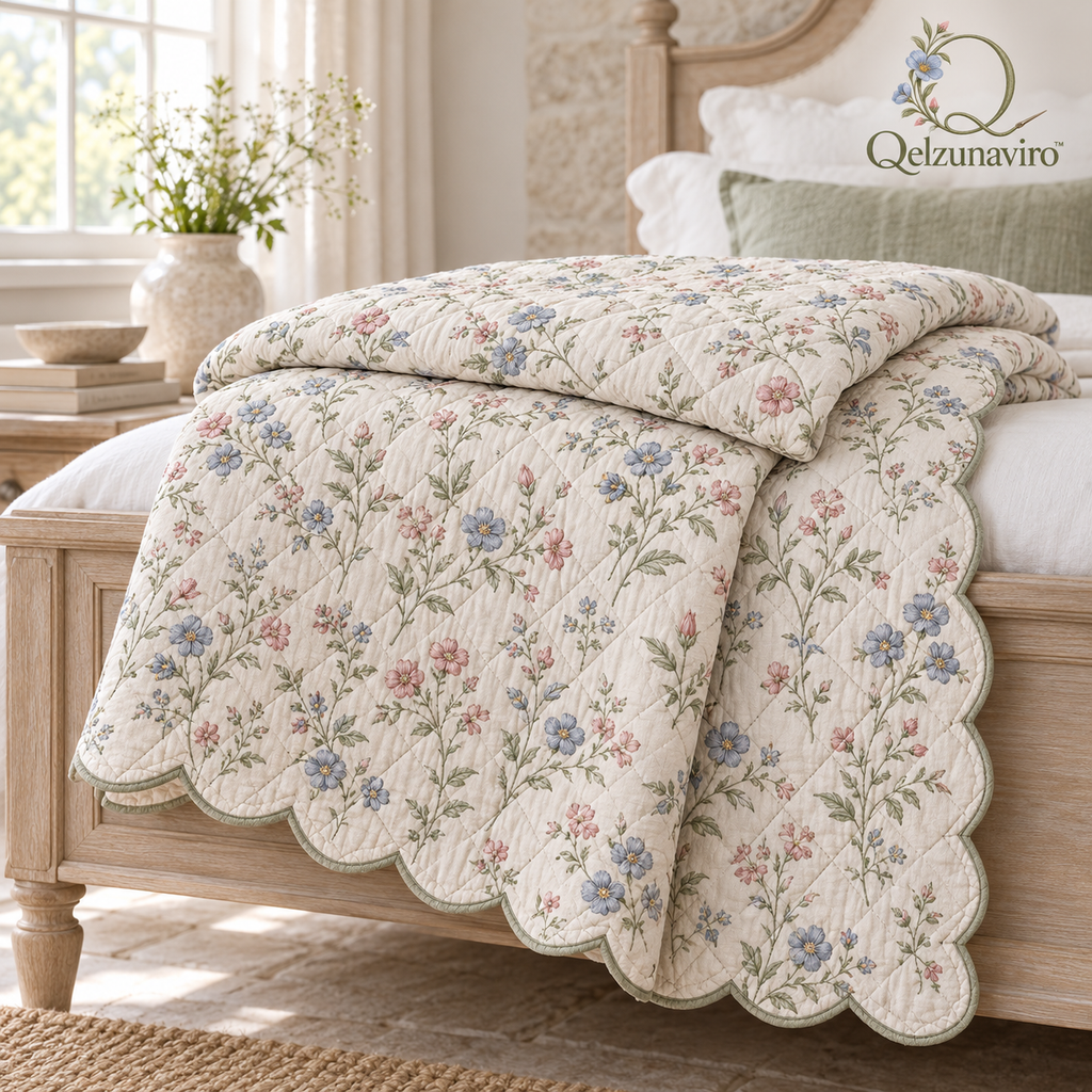 Meadow Bloom Scalloped Quilt — view 1