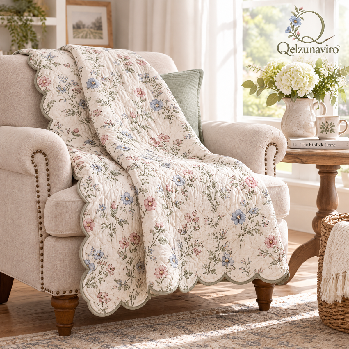 Meadow Bloom Scalloped Quilt — view 2