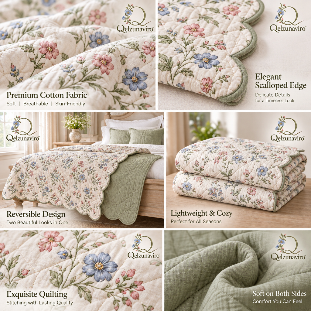 Meadow Bloom Scalloped Quilt — view 3