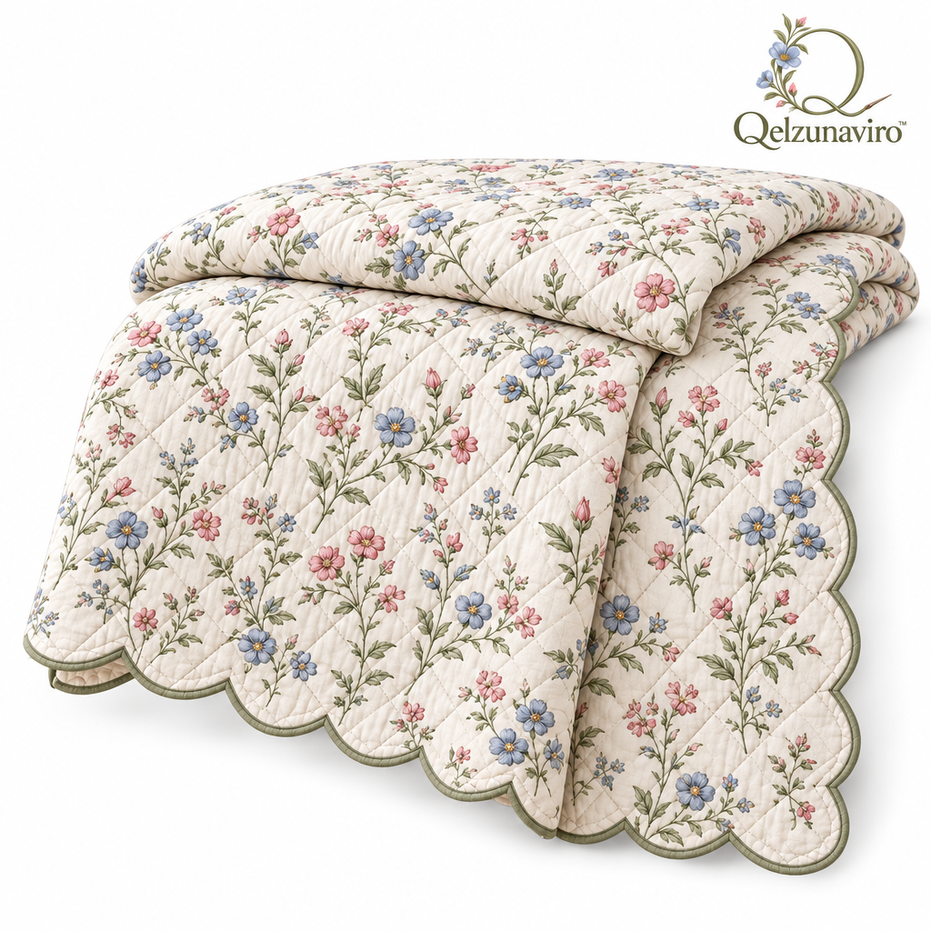 Meadow Bloom Scalloped Quilt — view 4