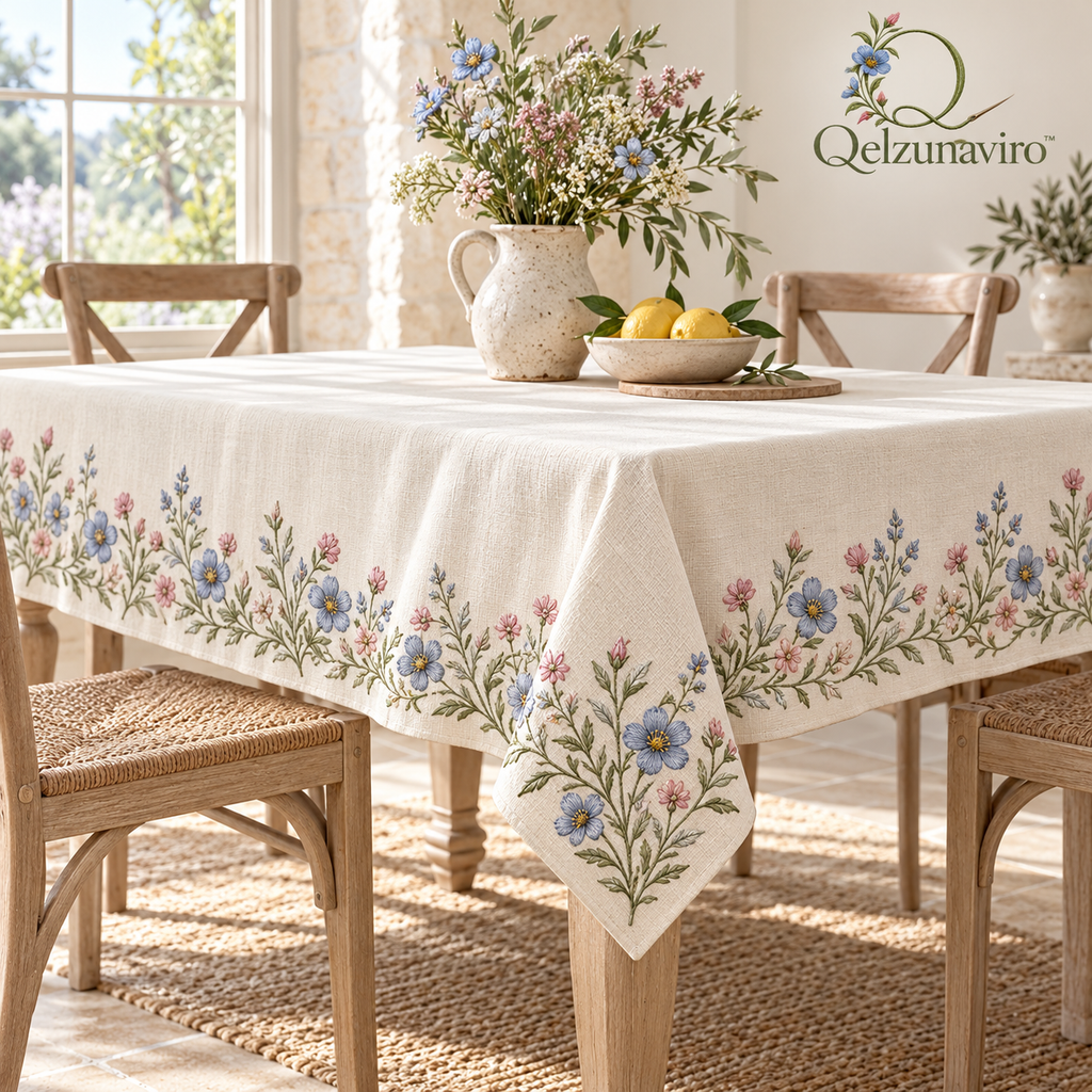 Wildflower Border Tablecloth — view 1