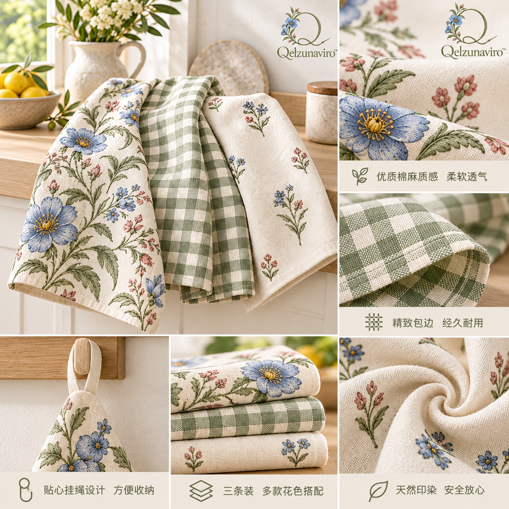 Country Garden Kitchen Towels, Set of 3 — view 3
