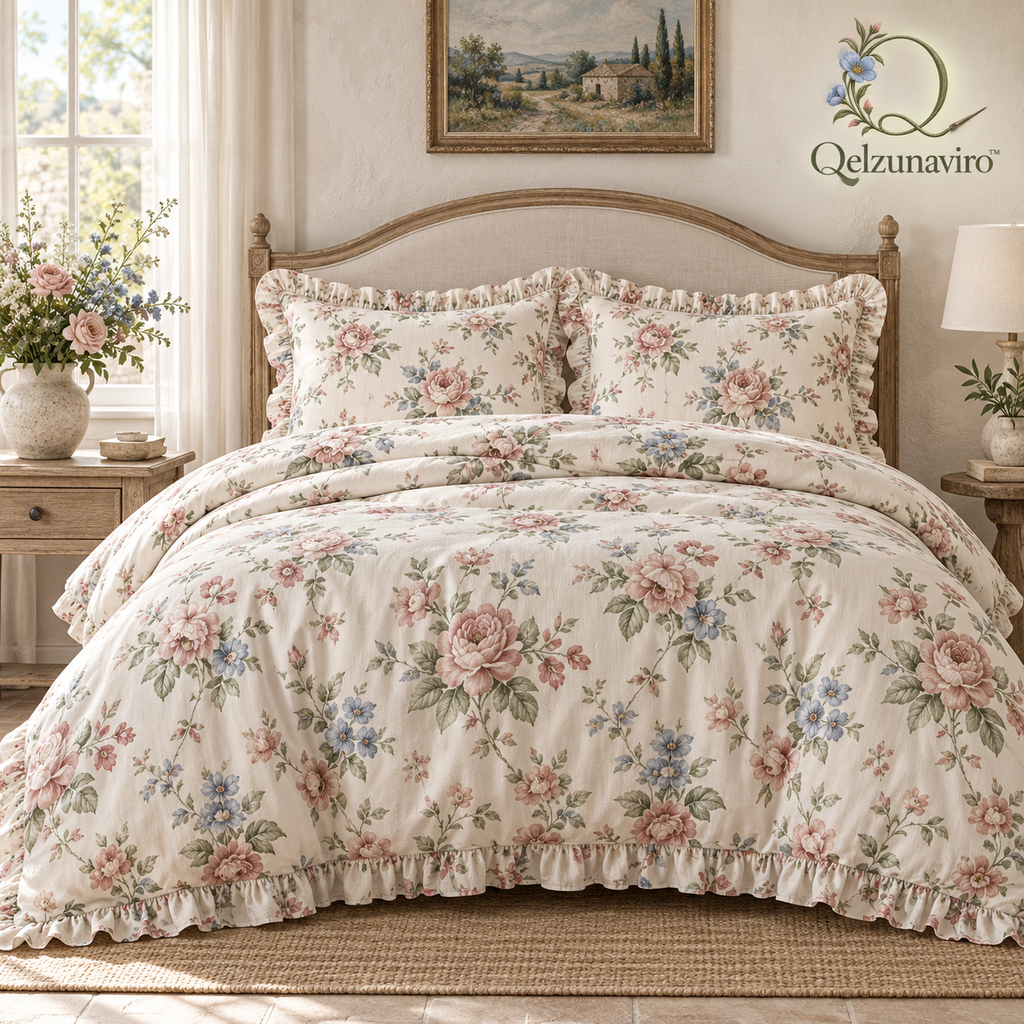 Rose Cottage Ruffle Duvet Cover Set — view 1