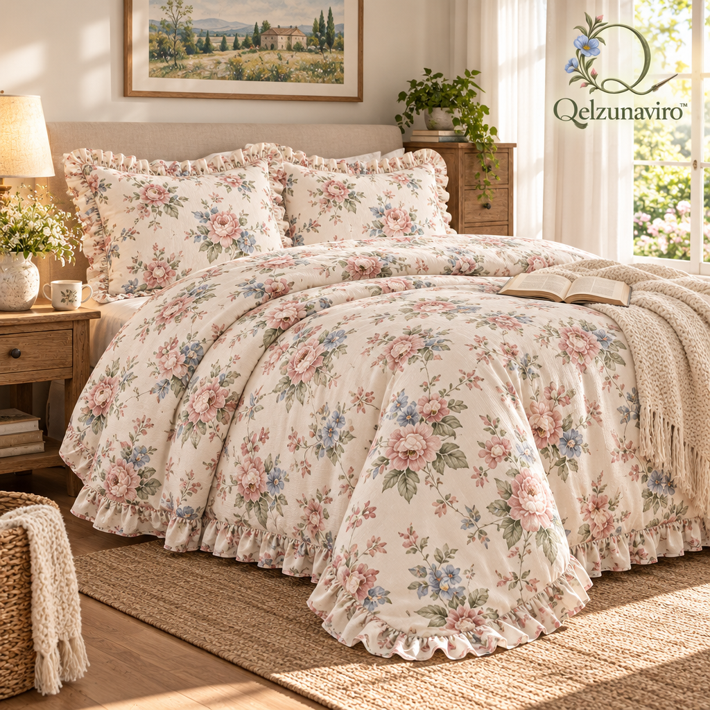 Rose Cottage Ruffle Duvet Cover Set — view 2