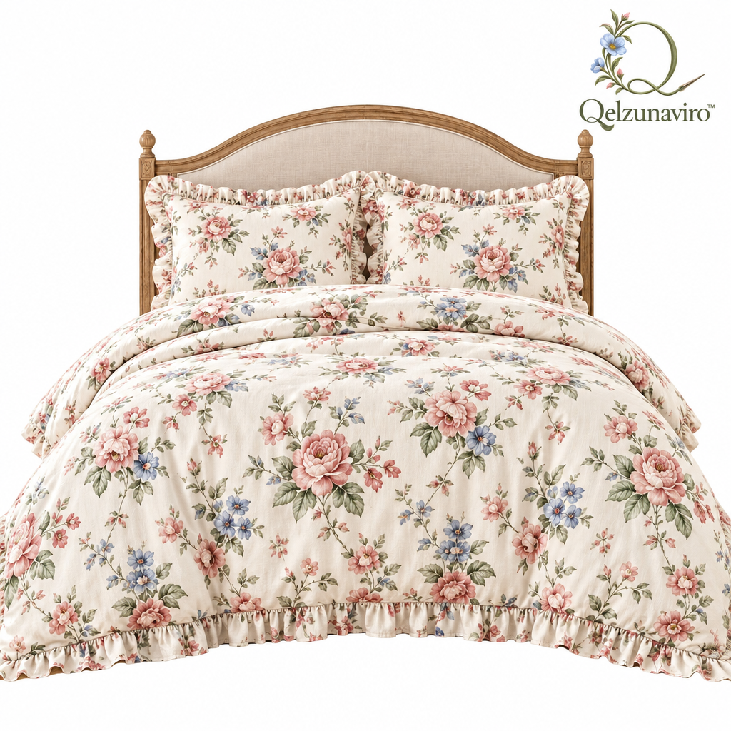 Rose Cottage Ruffle Duvet Cover Set — view 4